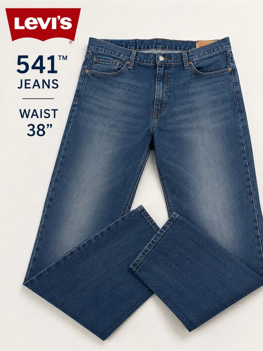 Levi’s 541 Regular Fit Jeans W38 L32 (measurements) Dark Wash Straight Leg